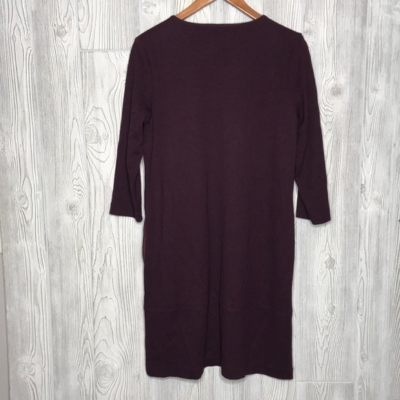 J.Jill Ponte Red Black Chevron Dress Small - Picture 2 of 16